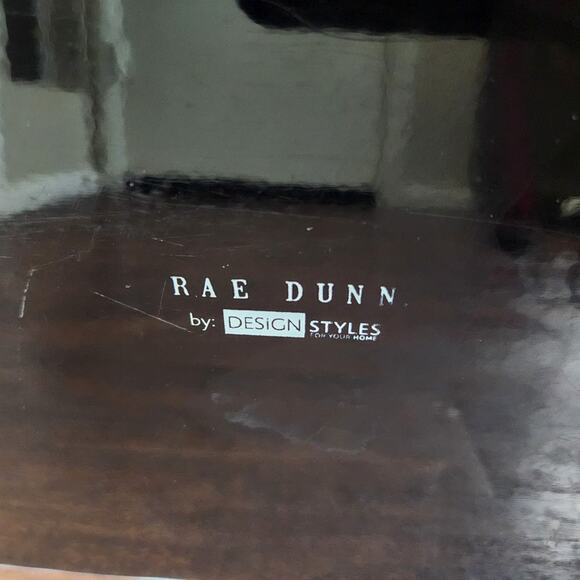 RAE DUNN Black Cocktails Tray with Wood Handles - Picture 2 of 7